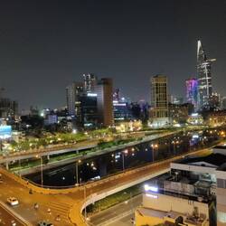 A different perspectives of the riverfront including HCMC Stock Exchange