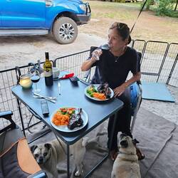 New Years Eve dinner. Lamb shanks in the webber.