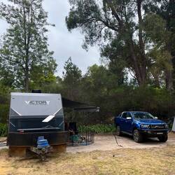 Quiet site up against native bush