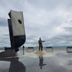 Ernest Shackleton, explorer, we learned about him when we went to Antarctica, Chile recognizes him.