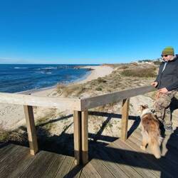 Nila freut es auch wieder am Meer zu sein