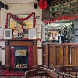 The Thomas Telford pub had been enthusiastic with their Christmas deccies