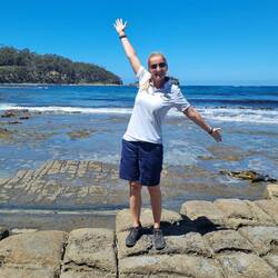 Natürlicher Mosaikfußboden.