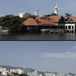 Ankunft am Hafen von Georgetown, der Unesco-Weltkulturerbestadt