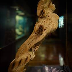 "The Ghostly Woman" ... stern piece from the wreck of Zuytdorp — Museum of Geraldton.