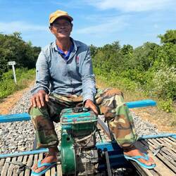 Unser Bambus-Train Fahrer