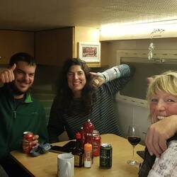 Lustiger Tagesausklang mit Silvi, Will, Peter und Britta...