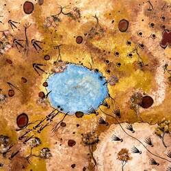 "Sunset Over the Hill & Water" ... by an inmate @ Roebourne Regional Prison.