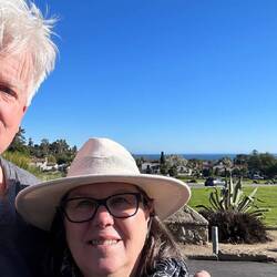 The view from in front of the mission.