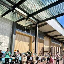 Begrüßung der Band