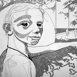 Mural consisting of historic scenes — Busselton, WA.