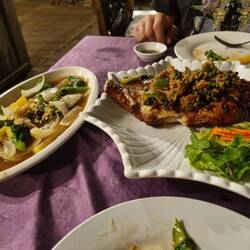 Abendessen in Kep - Red Snapper