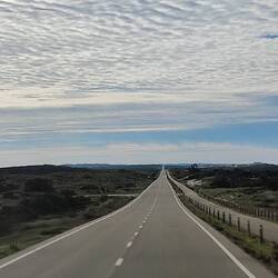 Fahrt durch 50 km Dünenlandschaft