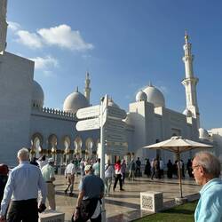 Out of the tunnel and approaching the Mosque.