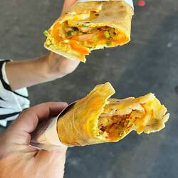 Eine vietnamesische Reispapierpizza