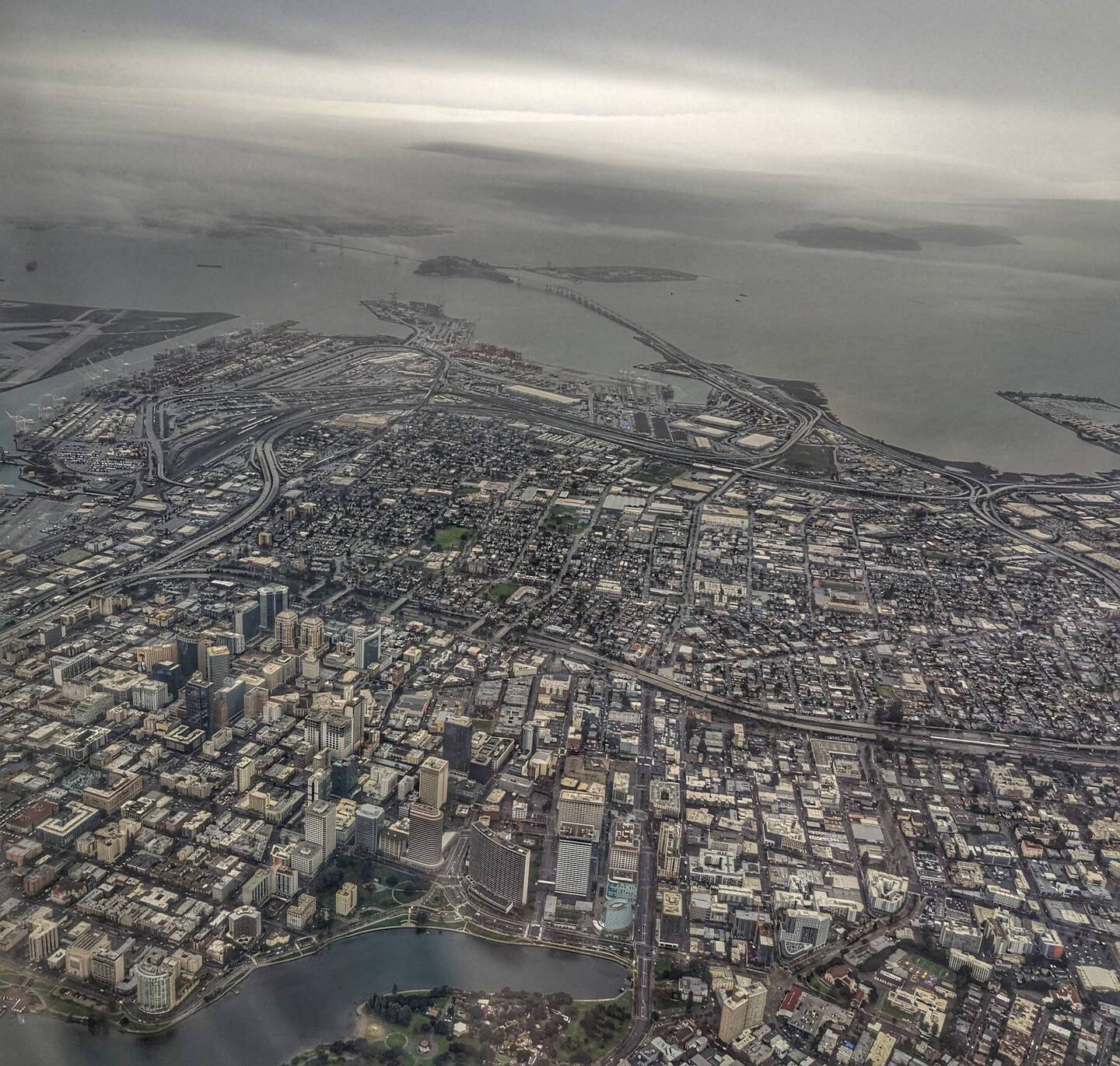 Flying over Oakland