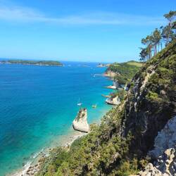 vermeintlicher Ausblick auf die Cathedral Cove