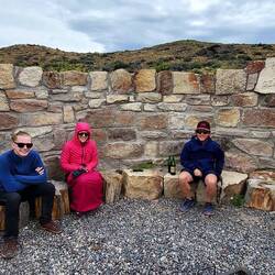 Hier verbrachten wir unsere Mittagspause - halbwegs windgeschützt