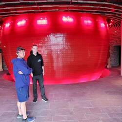 Im Planetarium kurz vorm Vortrag