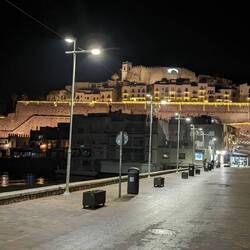 The castle at night
