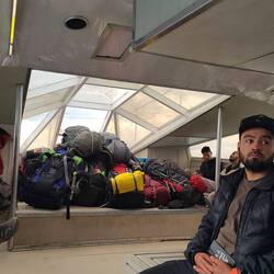 Packs all heaped in a pile.