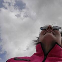 Big smile when I reached the top. Not sure how pic happened, but good feeling captured.