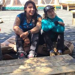 Couldn't have done it w/o Nadia & Fio. Rare to not have rain or snow, Patagon loves us they said.