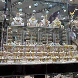 One of the many stores in the Gold Souk.