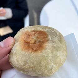 Oyaki- aus fermentiertem Buchweizenteig gefüllt mit verschiedenem Gemüse - war lecker