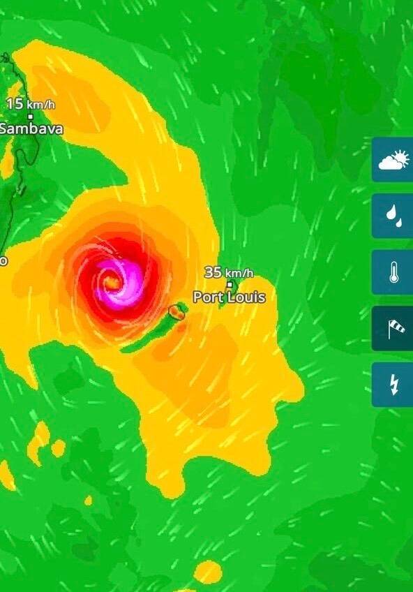 der angekündigte Zyklon Belal