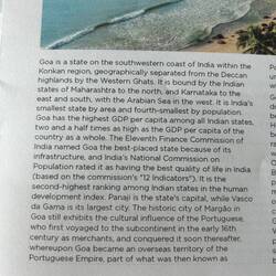 Some details of Goa outlined in our daily Passages newsletter.