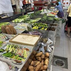 Visiting the wet market.
