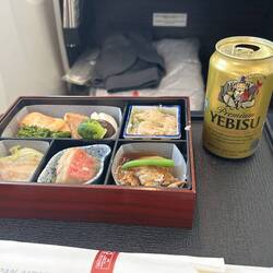 Tokyo to Chicago, cold hors d'oeuvres before dinner.
