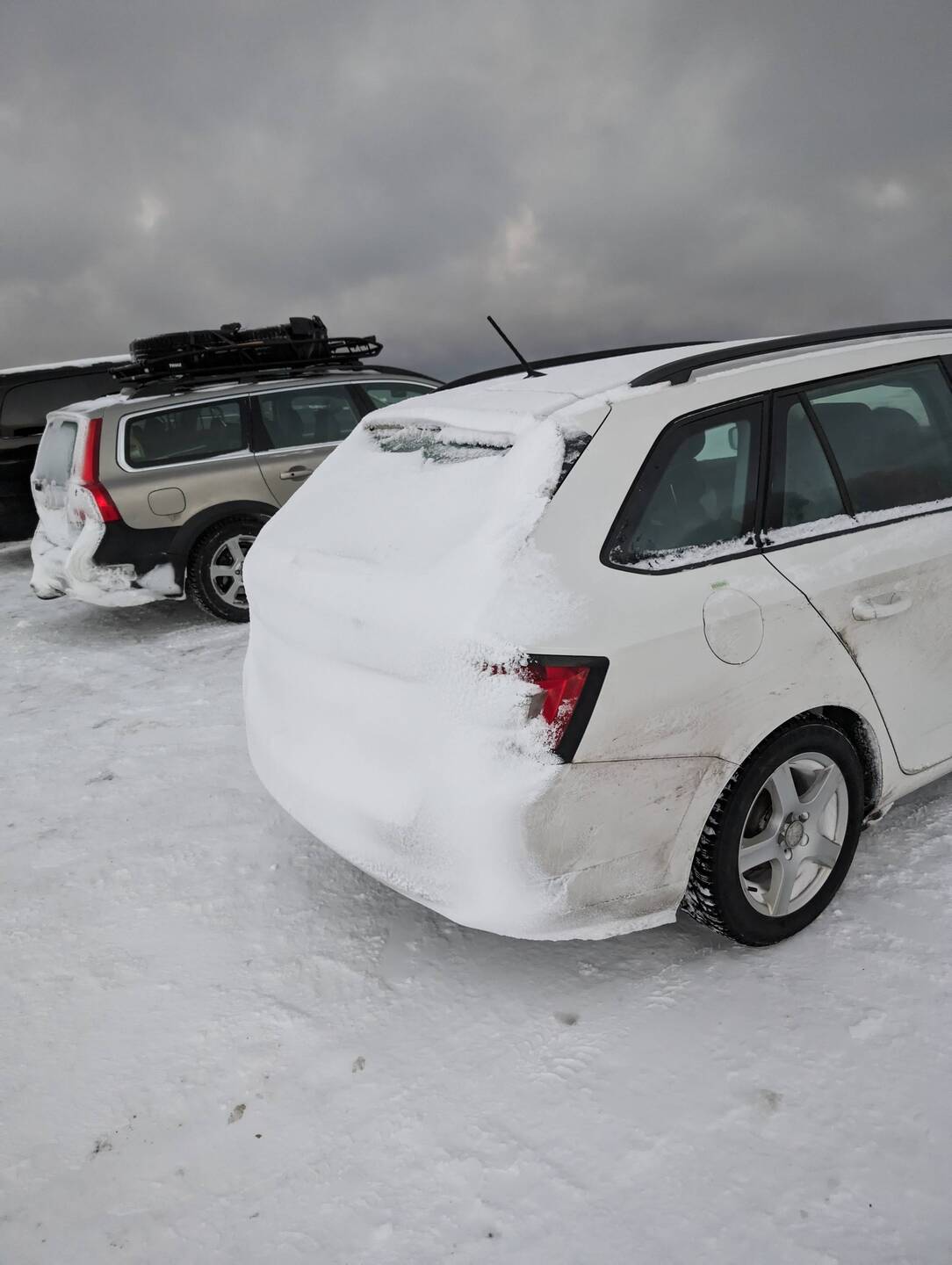 Im Schneefall fuhren wir zum Nordkap