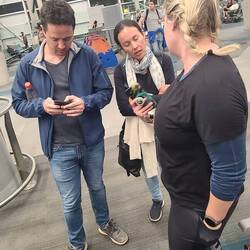 Scotty & Meagan found us! On our flight to ATL. ❤️