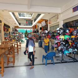 Motorbikes are the primary transportation, here, too.