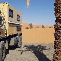 Stellplatz mit Blick in die Wüste in Haven la Chance