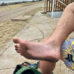 ...nach der Wanderung mit passendem Schuhwerk!