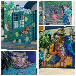 Überall bunte Wandgemälde