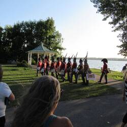 The troops march off to meet on the final battle ground.