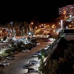 Blick Nachts vom Schlafzimmer aus