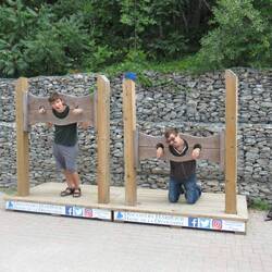 prisoners held in the stocks