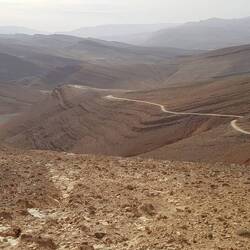 Blick zurück auf die Piste
