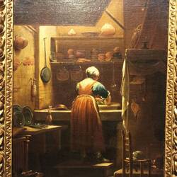 Woman washing the dishes - Crespi 1725