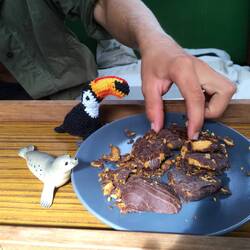 Wir sind jetzt zu fünft an Bord, Kuka und Ole sind in Mindelo aufgestiegen. Wer ist wer? 🦭