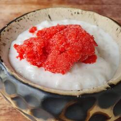 Super leckerer Kokosmilchreis mit geeisten Erdbeeren 😋