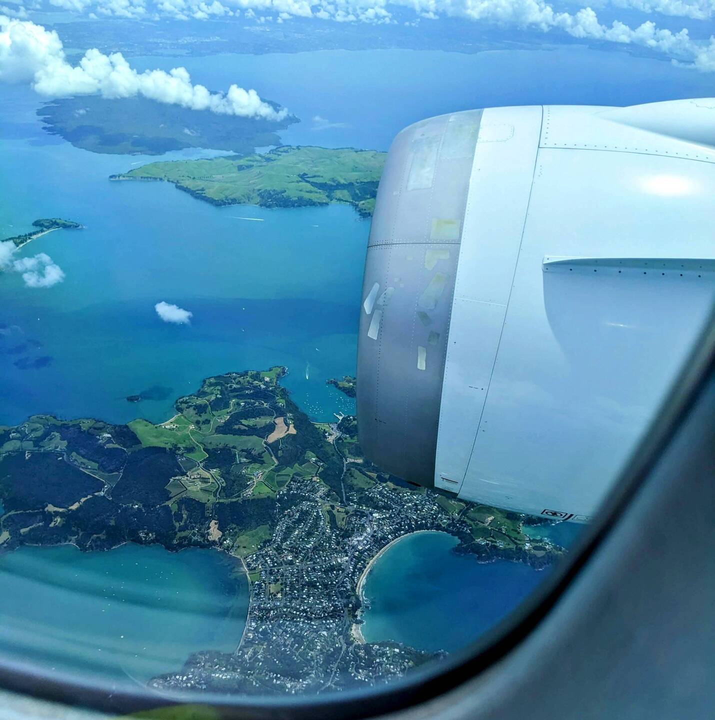 Flying over Waiheke Island