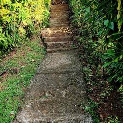 The start of the 156 stairs up to our airbnb with luggage and bags🤭🥵
