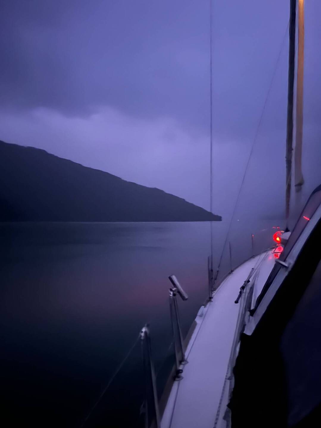 Pre-sunrise departure from Havelock Marina
