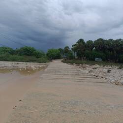This is not a flooded road, that's a common river crossing, here.